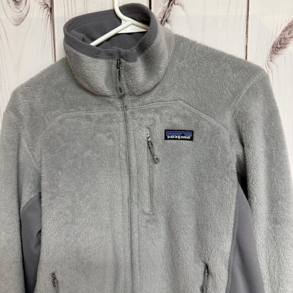 Patagonia Women’s R2 Fleece Jacket M Gray Contrast Panels EUC - Picture 2 of 9